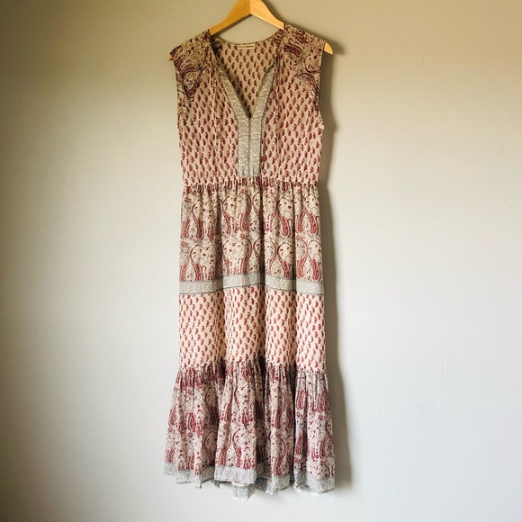 Ulla Johnson Georgette Tropez Midi Paisley Dress - Picture 5 of 16